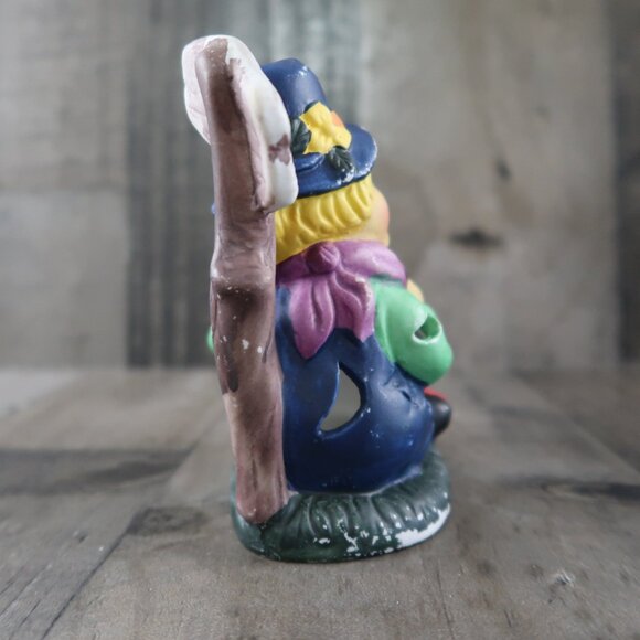 Halloween Ceramic Tealight Candle Holder Little Boy Carving Pumpkin JackOLantern - Picture 6 of 8